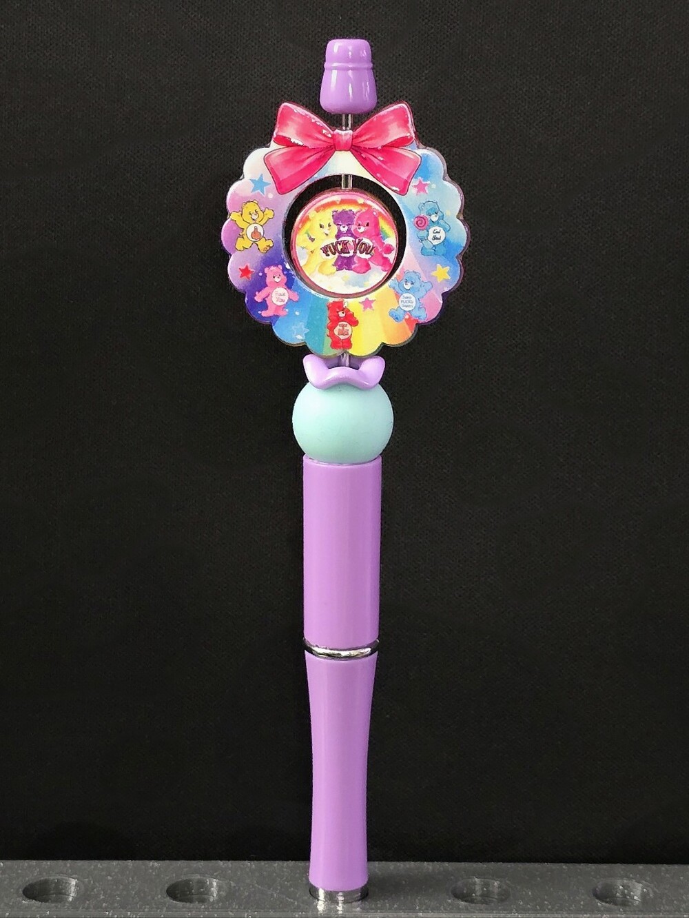 Swear Bear Novelty Acrylic Spinner Pen